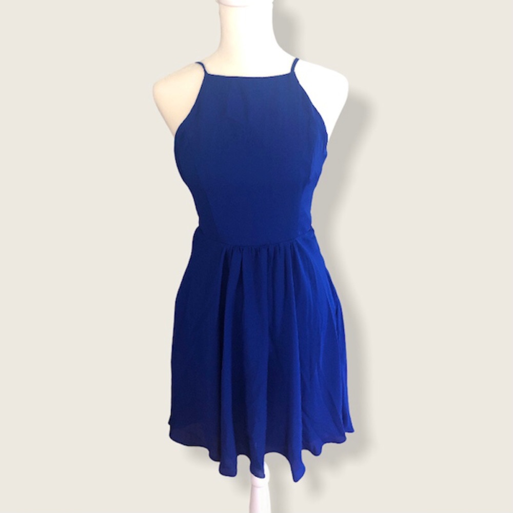 B. Darlin Dress Royal Blue With String Back